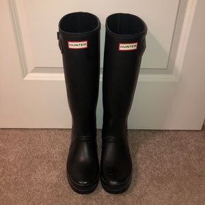 Hunter Boots Black Tall Size 8
